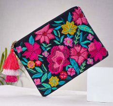 Floral Garden Cotton Beaded Type Of Bag For Women